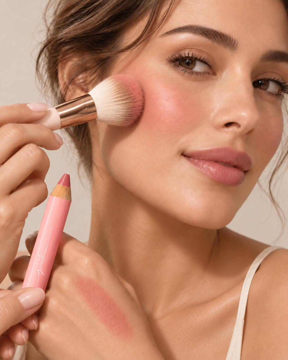 Blush & Highlighter en Crayon Multi-Usage – Yeux, Joues & Lèvres.
