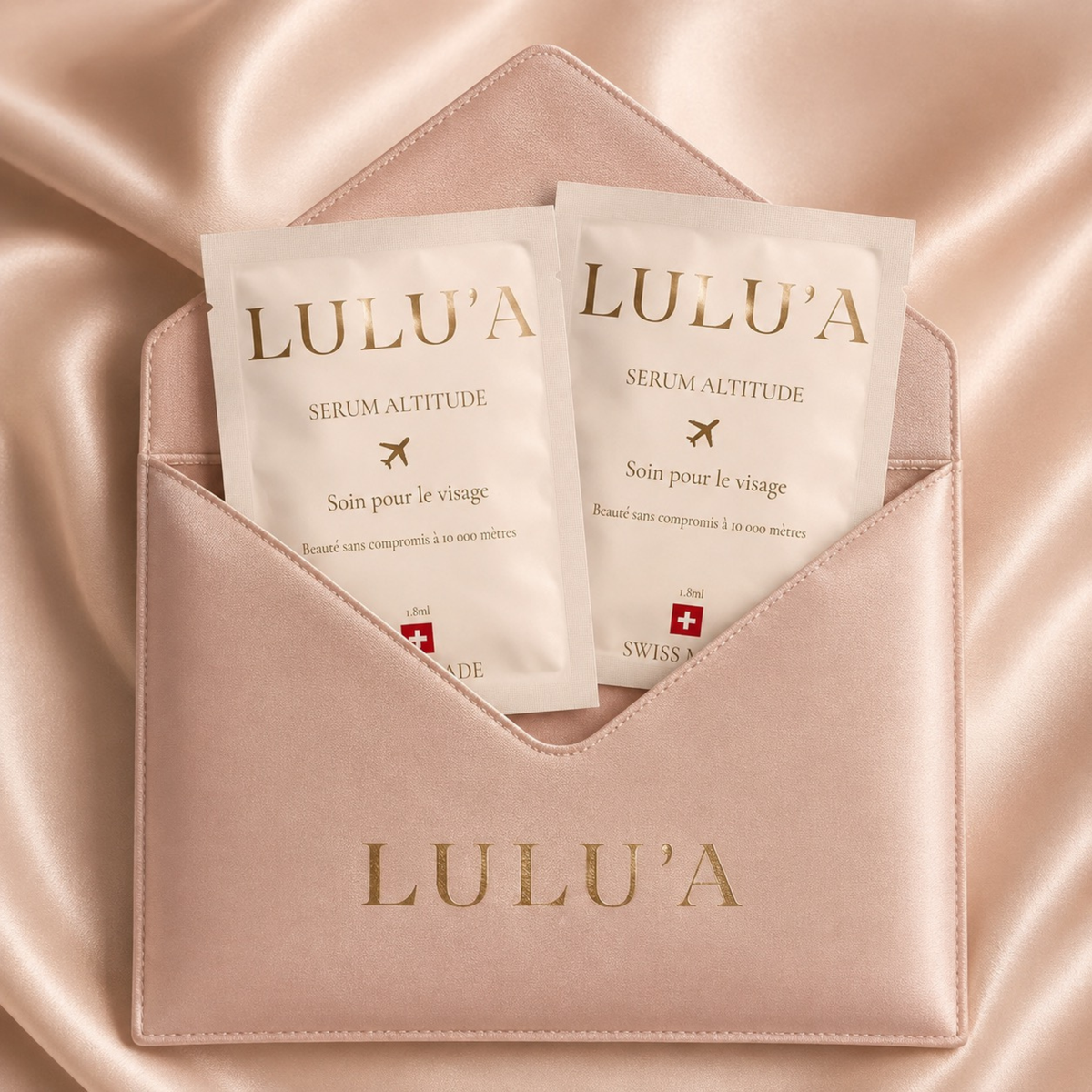 10 Sachets doses uniques dans une magnifique pochette en satin